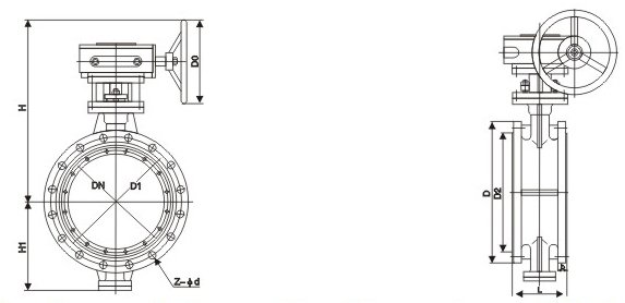 D643H氣動法蘭連(lian)接金屬密封(fēng)蝶閥